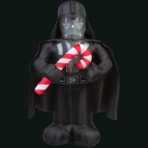 24.41 in. L x 16.93 in. W x 42.13 in. H Inflatable Star Wars Darth Vader with Candy Cane