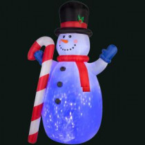 72.05 in. L x 54.72 in. W x 120.08 in. H Inflatable Projection Kaleidoscope Snowman