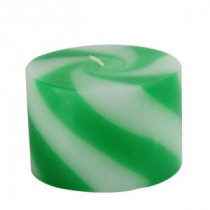 3 in. x 2 in. Green Candy Pillar Candle (24-Box)