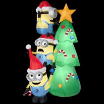 45.52 in. W x 31.10 in. D x 72.05 in. H Inflatable-Minions Decorating Tree Scene