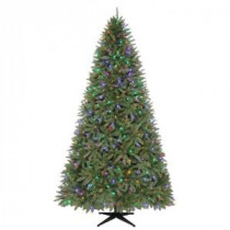 9 ft. Matthew Fir Quick-Set Artificial Christmas Tree with 700 Color Choice LED Lights and Remote Control