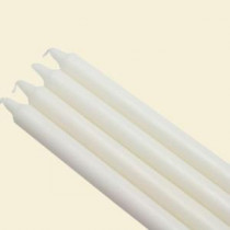 10 in. White Straight Taper Candles (12-Set)