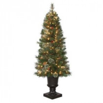 4.5 ft. Pre-Lit LED Alexander Fir Artificial Christmas Potted Tree x 263 Tips, 150 UL Indoor/Outdoor Warm White Lights-TV46M5311L02 206795400