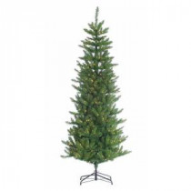 7.5 ft. Pre-Lit Narrow Augusta Pine Artificial Christmas Tree with Clear Lights