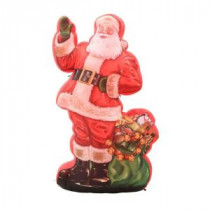 46.46 in. W x 29.53 in. D x 83.86 in. H Inflatable Photorealistic Classic Illustrated Santa with Gift Sack