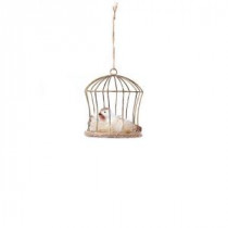 Cherry Hill Lane Collection 4 in. Bird in Cage with Nest Ornament (6-Pack)