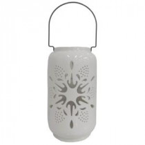 12 in. Candle Holder with White Snowflake design