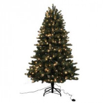 6.5 ft. Blue Spruce Elegant Twinkle Quick-Set Artificial Christmas Tree with 400 Clear and Sparkling LED Lights