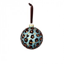 Textures and Patterns Collection 4.75 in. Glass Flocked Leopard Ornament (4-Pack)
