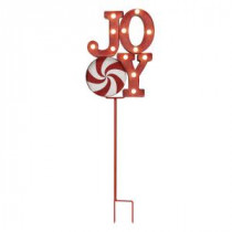 12 in. Joy Indoor/Outdoor Merry Marquee Tower with Stake