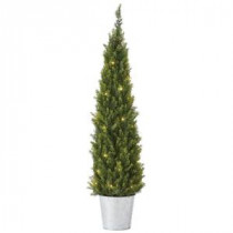 4 ft. Pre-Lit Cedar Artificial Christmas Tree