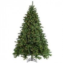 7.5 ft. Pre-Lit Grand Canyon Spruce Artificial Christmas Tree with Clear Lights