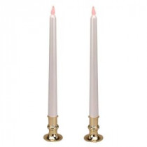 12 in. Pearl-White Taper LED Candles (Set of 2)