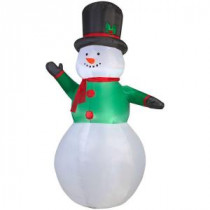 63.39 in. D x 51.18 in. W x 107.48 in. H Inflatable Snowman