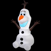 42 in. H Inflatable Olaf with Santa Hat