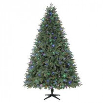 7.5 ft. Harrison Fir Quick-Set Artificial Christmas Tree with 550 Color Choice LED Lights and Remote Control