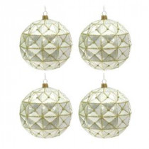 Holiday Collection 4 in. Shatterproof Geo Ball Ornament (24-Pack)