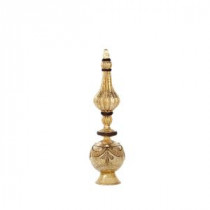 Baroque Collection 16 in. Glittered Pattern Finial (2-Pack)