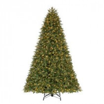 9 ft. Pre-Lit LED Stamford FIR Quick-Set Artificial Christmas Tree with Warm White Lights