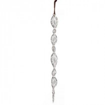 Snow Drift Collection 22.5 in. Glass Stripe Swirl Icicle (4-Pack)
