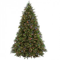 7-1/2 ft. Feel Real Jersey Fraser Fir Hinged Artificial Christmas Tree with 1250 Multicolor Lights