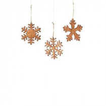 Lodge Collection 4 in. Cork Snowflake Ornament (48-Pack)