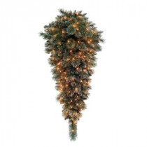 42 in. Sparkling Pine Artificial Teardrop with 50 Clear Lights