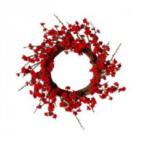 Floral Collection 22 in. Blossom Artificial Christmas Wreath (Pack of 2)