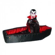 5 ft. Animated Vampire with Cloth Coffin