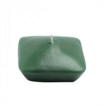 3 in. Hunter Green Square Floating Candles (6-Box)