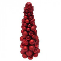 18 in. Red Shatterproof Christmas Ornament Core Tree
